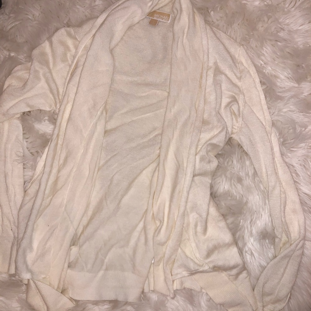 michael kors off-white cardigan size small